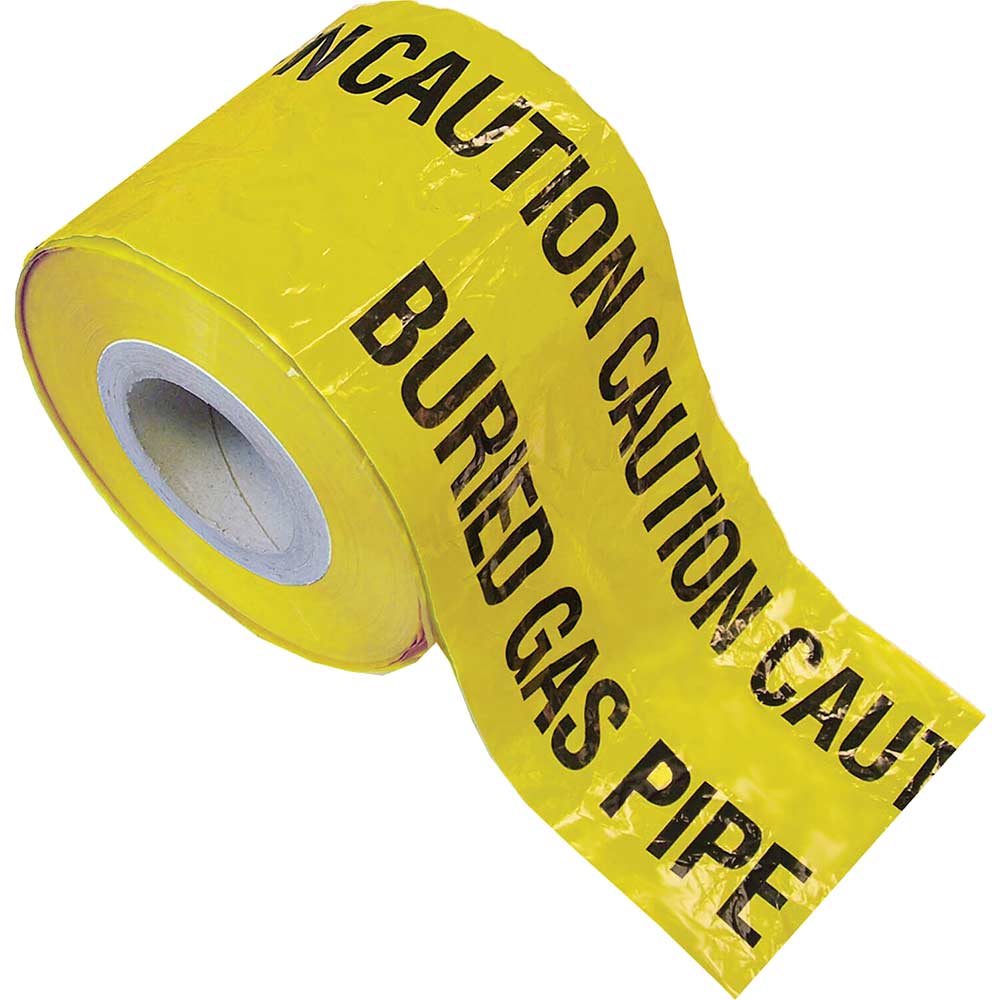 Faithfull Gas Pipe Warning Tape 365 Metre x 150mm