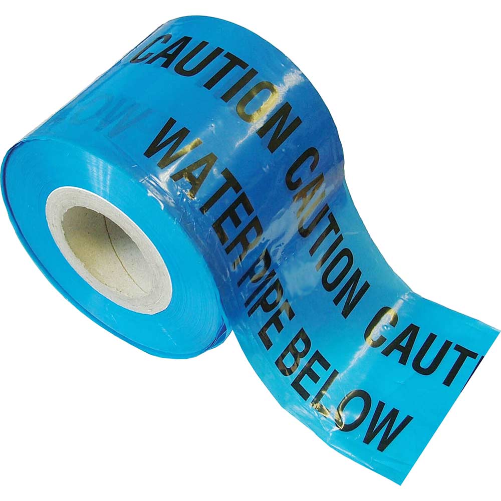 Faithfull Water Pipe Warning Tape 365 Metre x 150mm