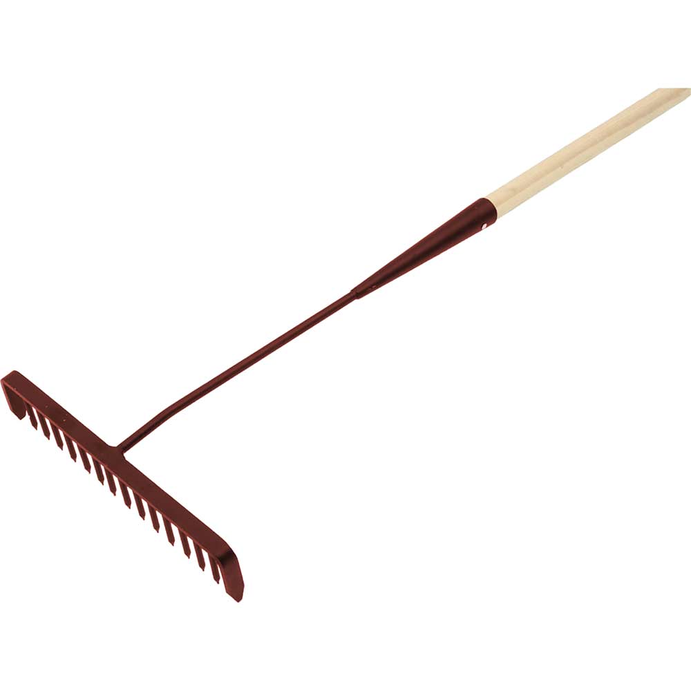 Faithfull Tarmac Rake Wooden Handled 16T Round