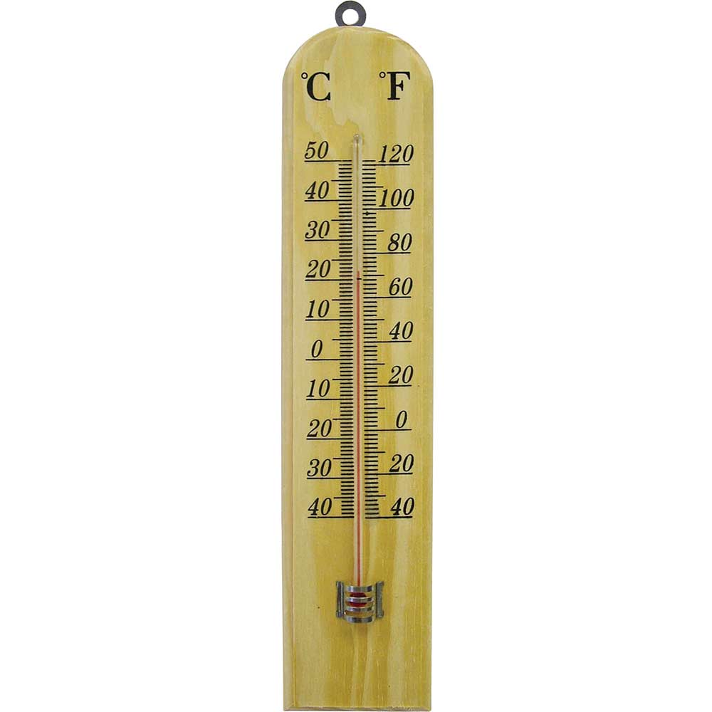 Faithfull Wooden Wall Thermometer 260mm