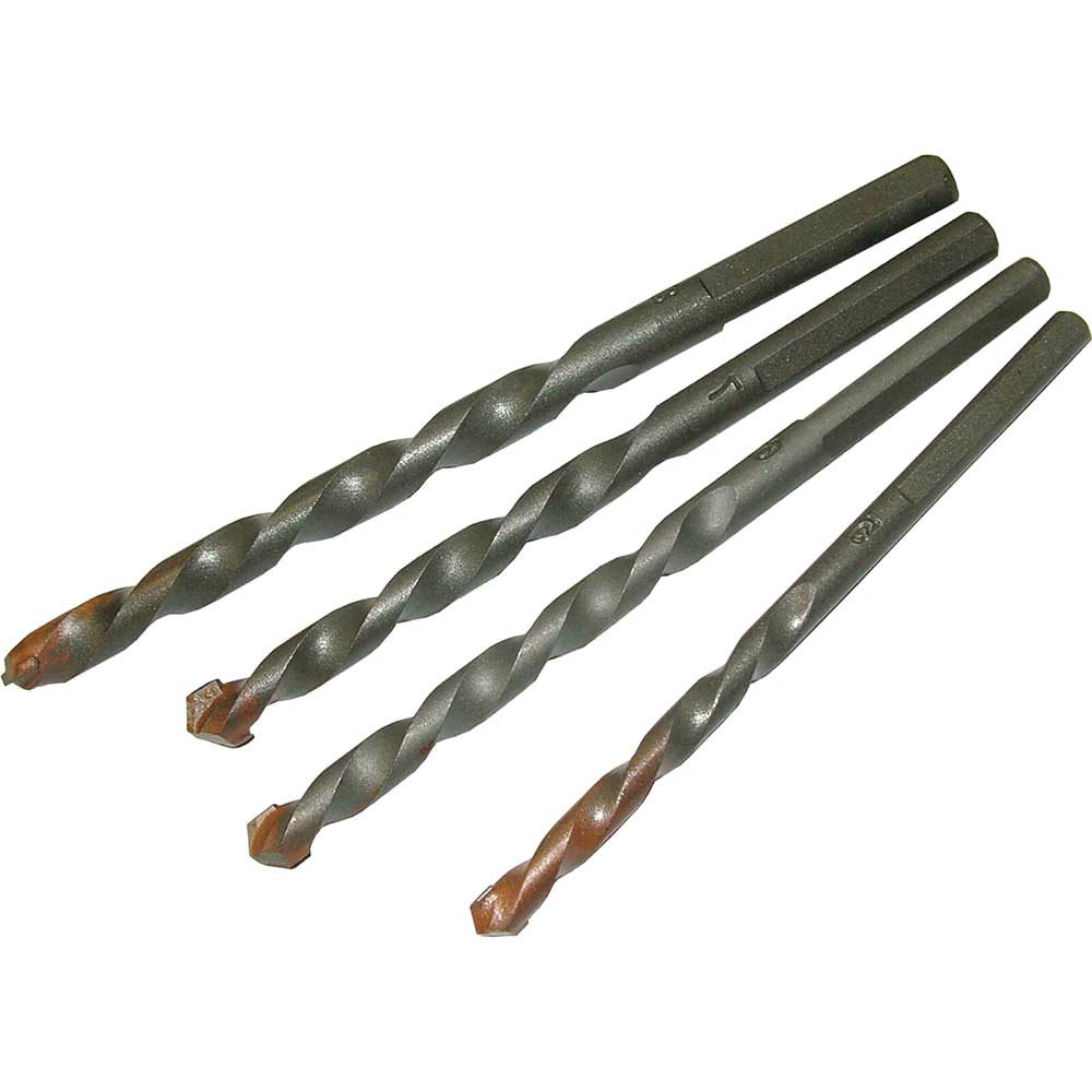 Image of Faithfull 4 Piece Tile Max Porcelain & Tile Drill Bit Set 5 - 8mm