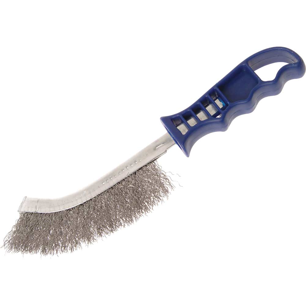 Image of Faithfull Stainless Steel Wire Scratch Brush Blue Handle