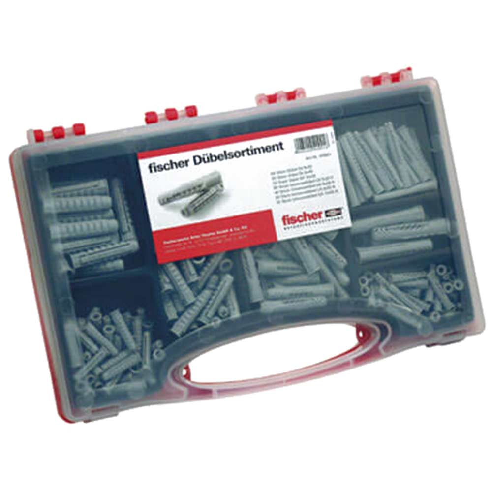 Image of Fischer SX/UX Wall Plug Selection Assortment Box 310 Pieces