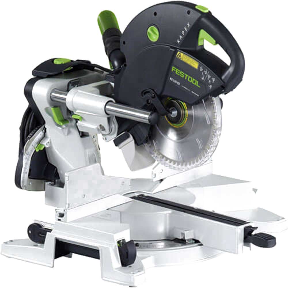 Image of Festool Ks120 EB Kapex Sliding Compound Mitre Saw 260mm Blade 1600w 110v