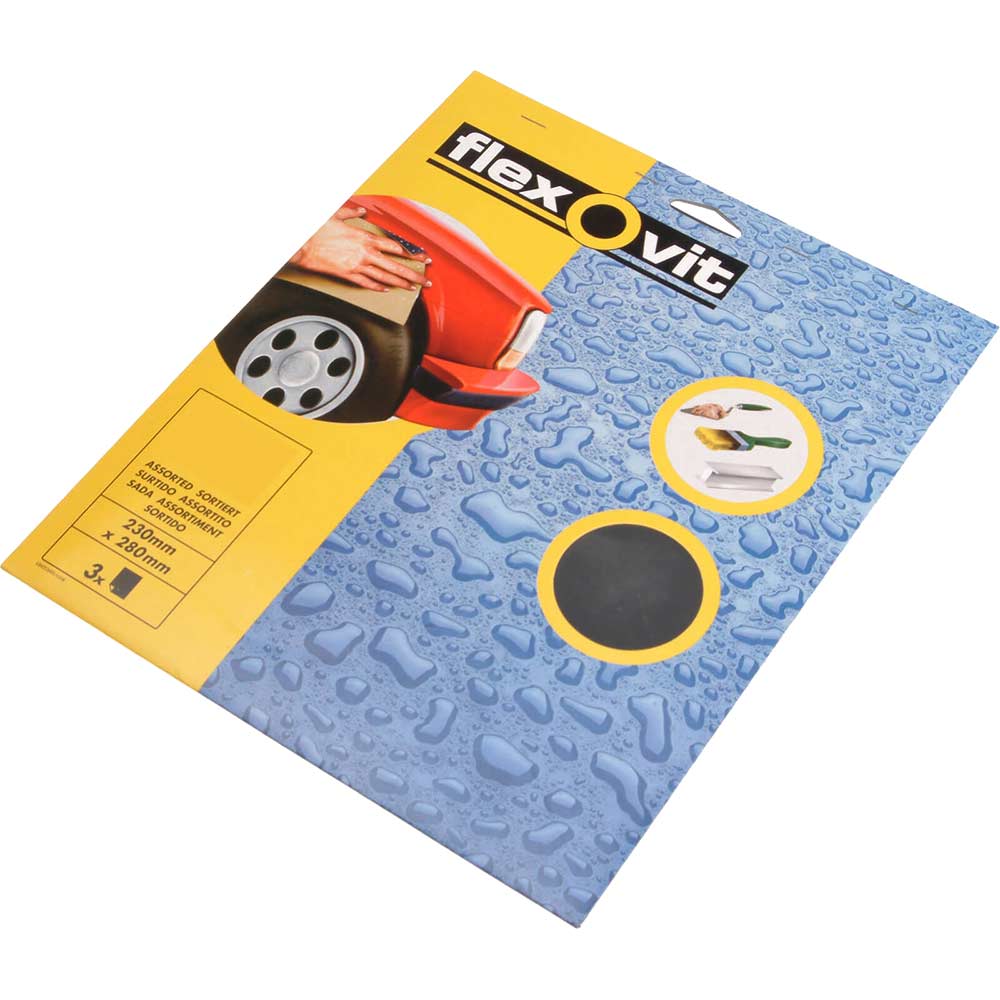 Image of Flexovit Waterproof Sheets Pack of 3 Assorted 63642526491