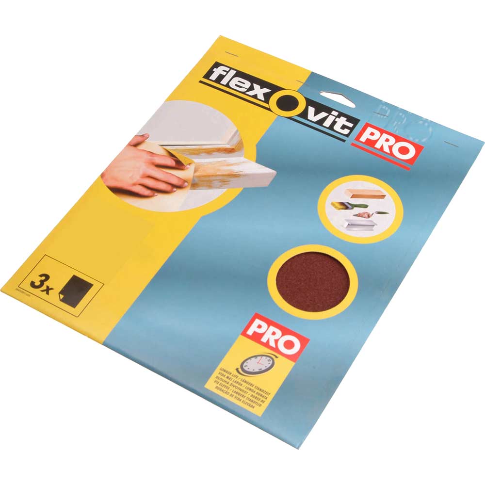 Flexovit H/P Aluminium Oxide Sheets Pack of 25 Assorted 63642526594