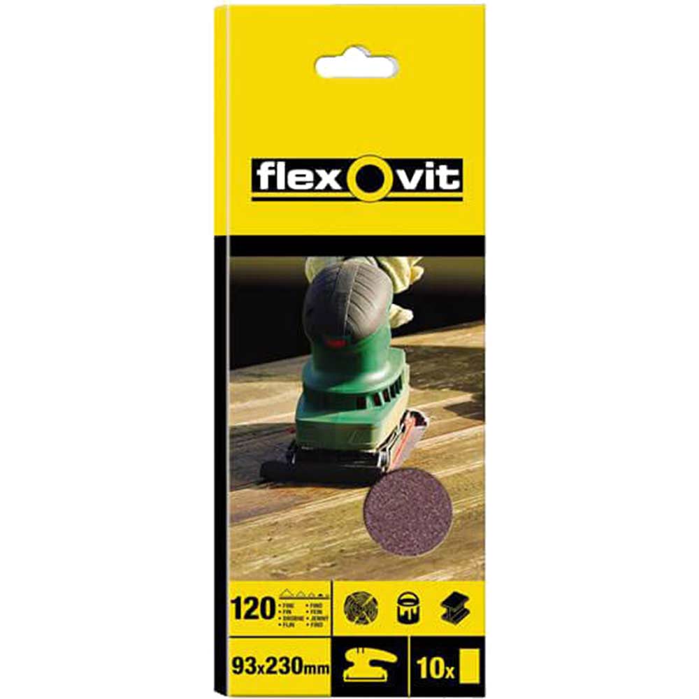 Flexovit Orbital Sheets Pack of 10 93 x 230 Medium 63642526320