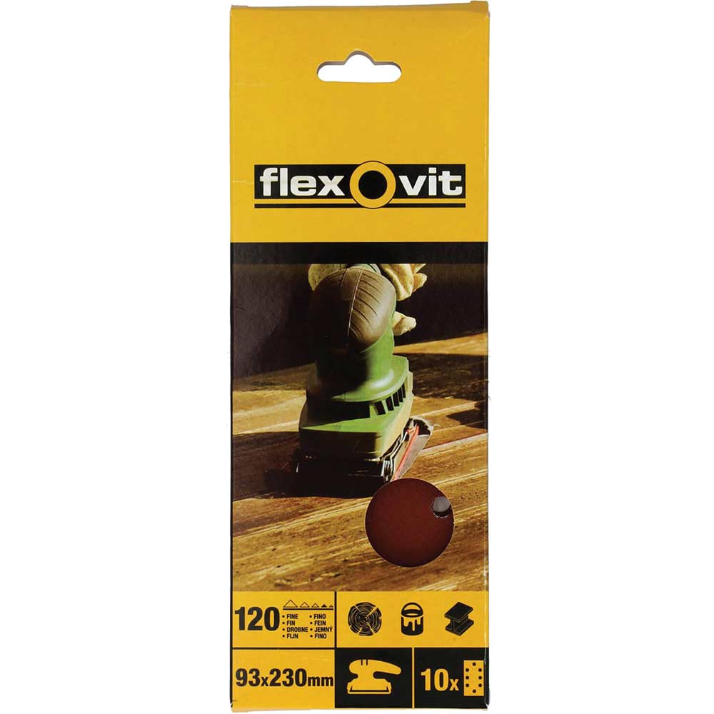 Flexovit Orbital Sheets Pack of 10 93 x 230 Coarse 63642526337