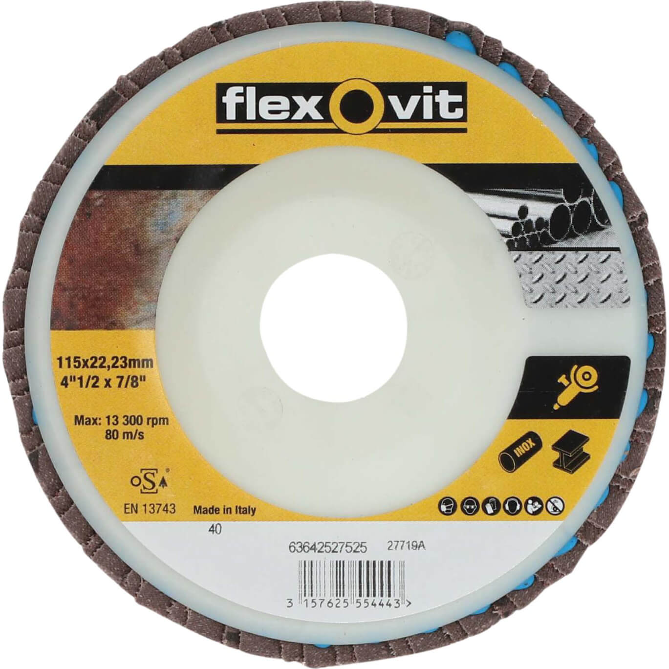 Flexovit 115mm Flap Disc 40G