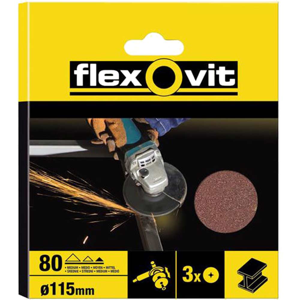 Flexovit Discs Pack of 3 115mm Coarse 36G 63642527531