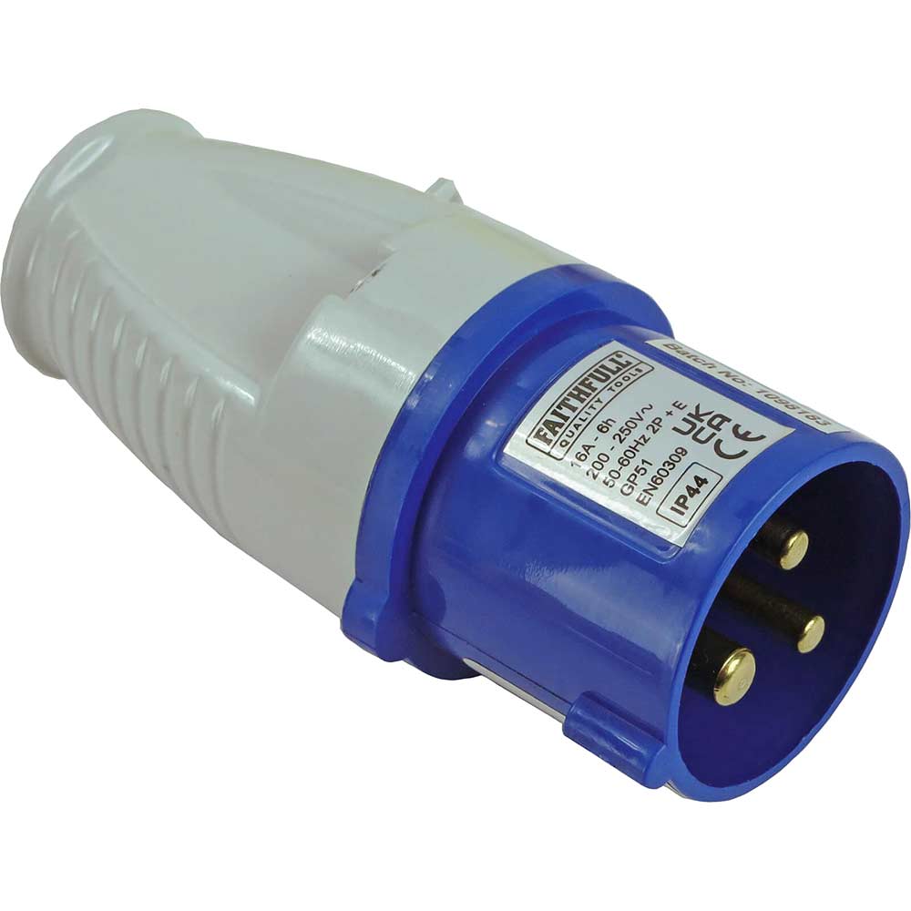 Faithfull Blue Plug 16amp 240v