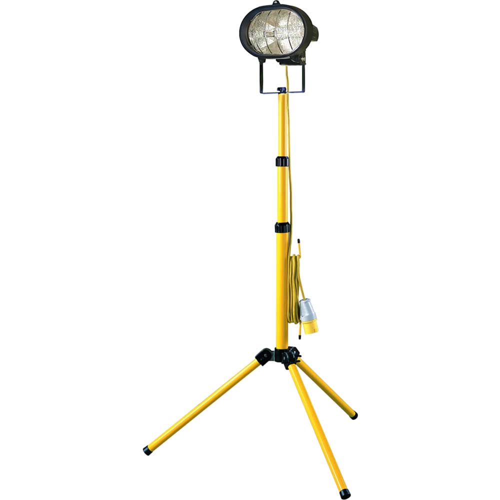 Faithfull Halogen Single Site Light with Adjustable Stand 500w 110v