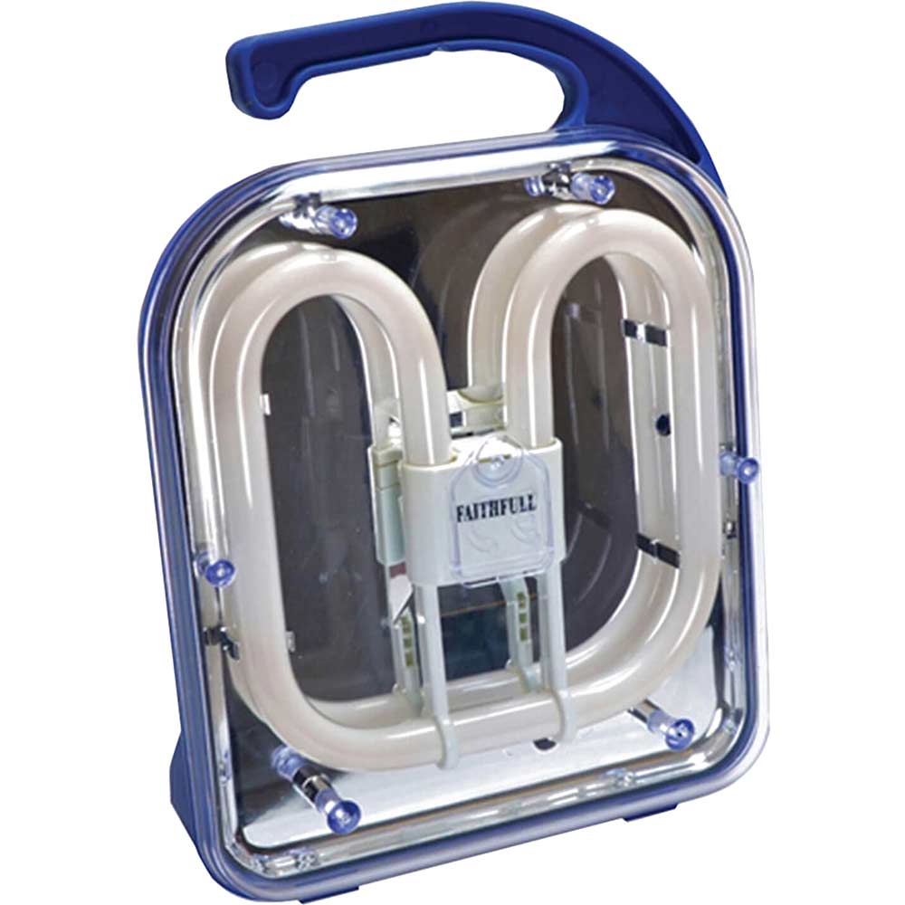 Faithfull Mirrored Fluorescent Task Light with 3 Metre Cable 38w 240v