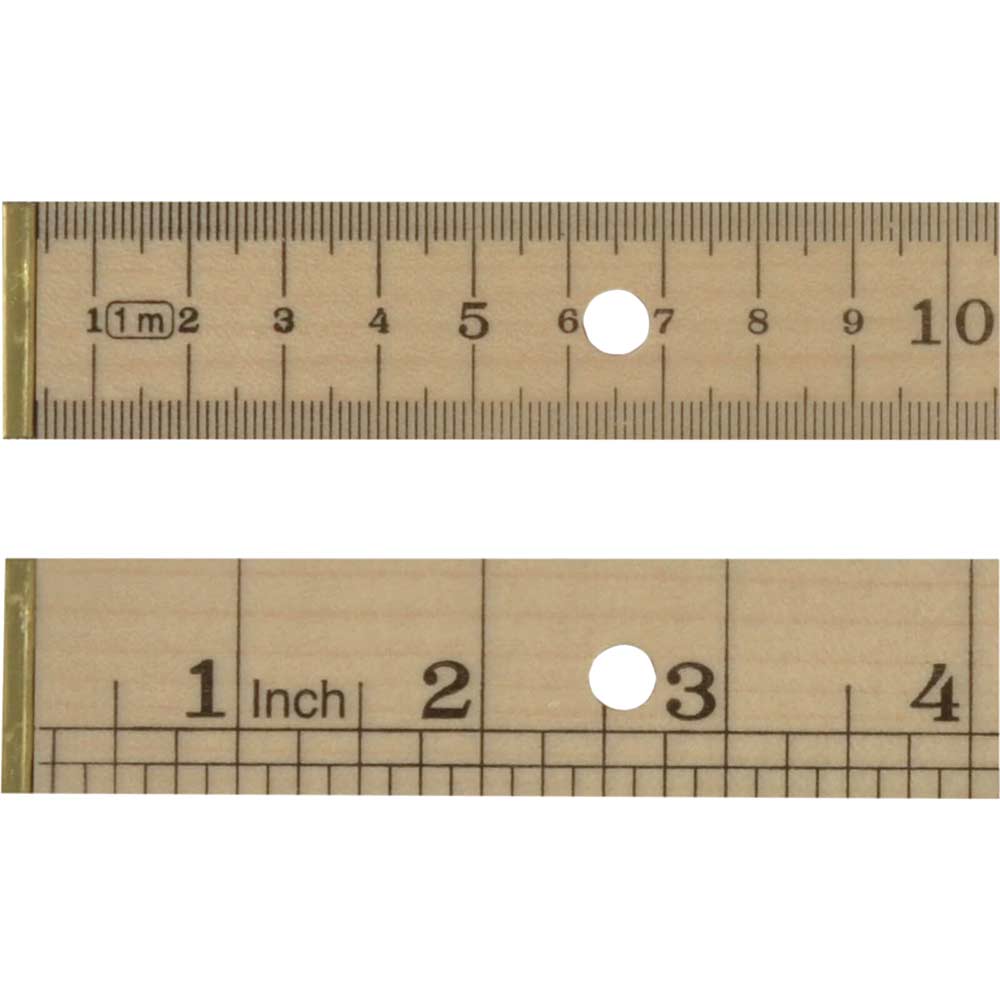 Fisco BR1ME Professional Wooden Bench Rule with Govt Stamp 1 Metre / 39"