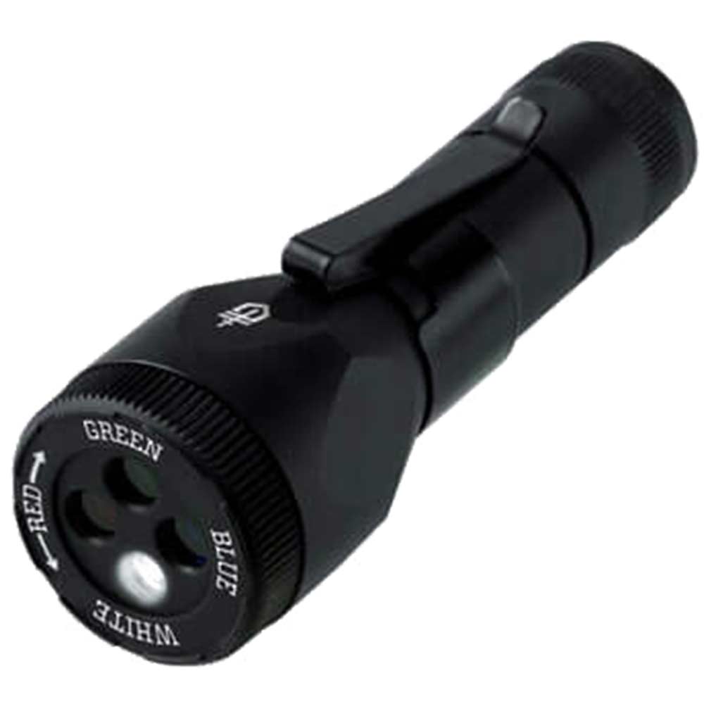Image of Gerber Recon LED Torch Black with White, Red, Blue, Green Lens Size 1 x AA Battery