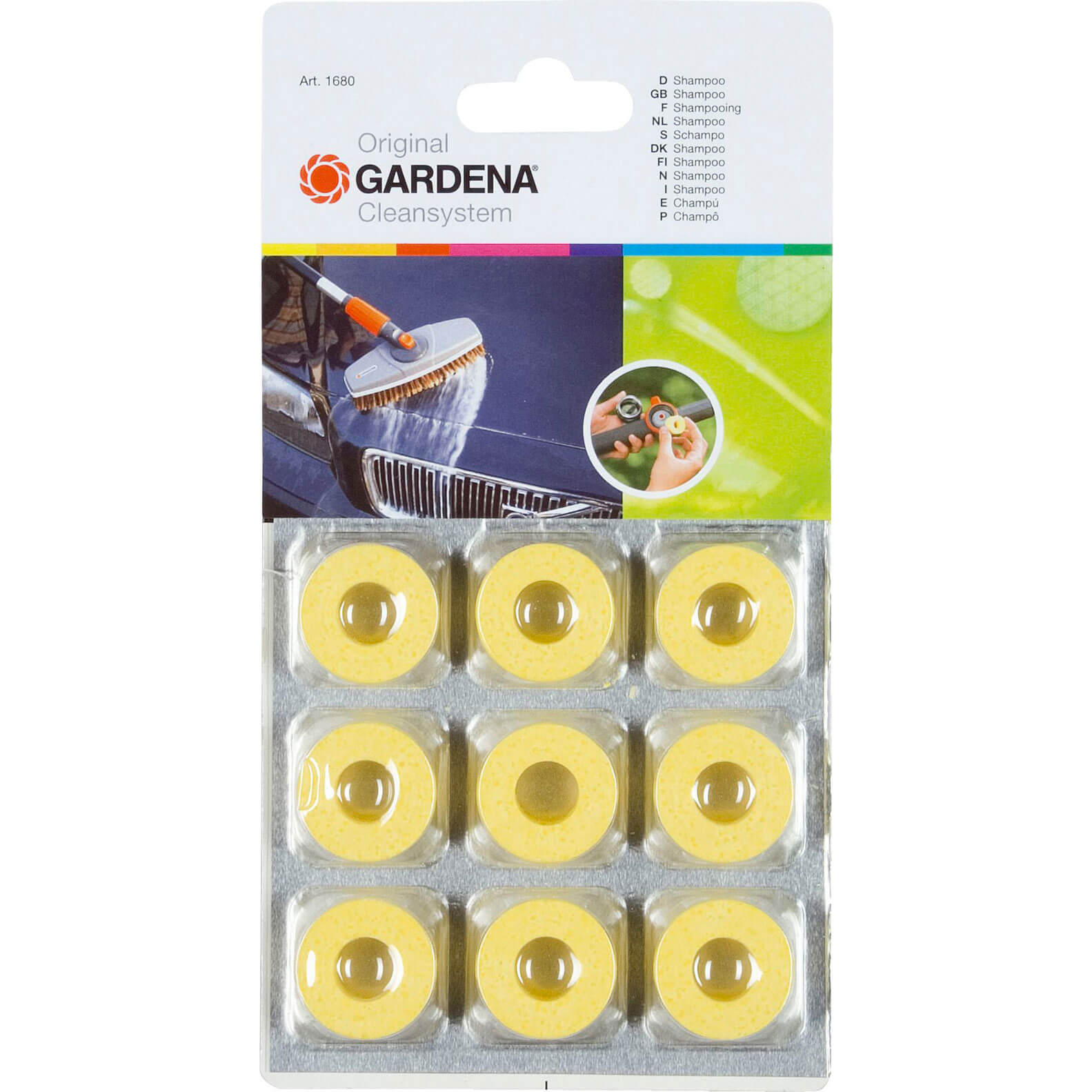 Gardena Shampoo Blocks for Paint & Plastic Surfaces Pack of 9
