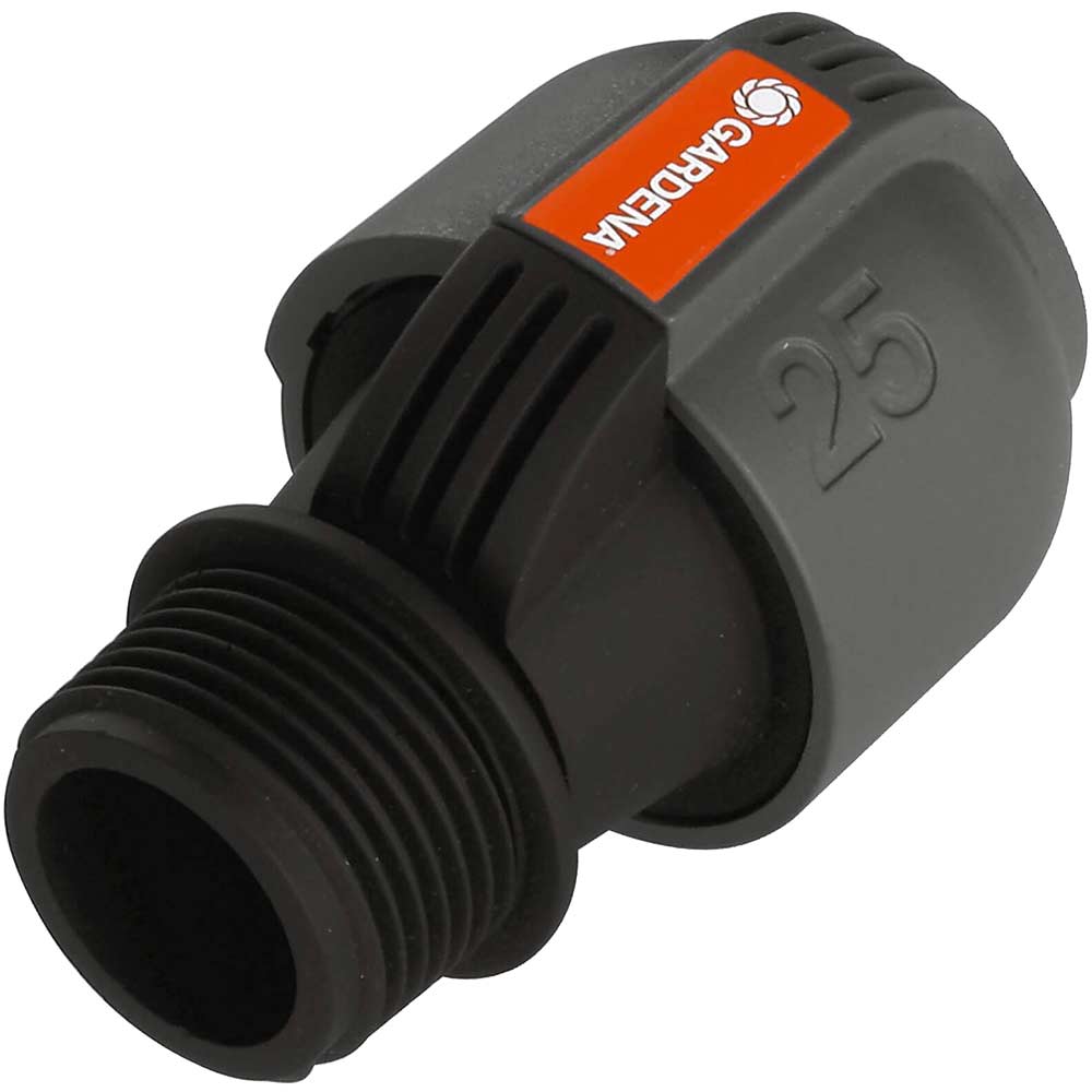Image of Gardena Connector 25mm x 25.4mm (1&quot;) Male Thread (Garden SprinklerSystem)