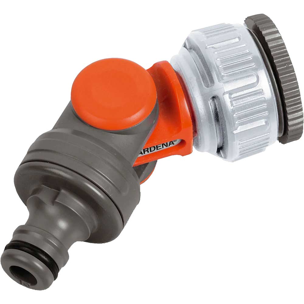 Image of Gardena Angled Tap Hose Connector for 3/4&quot; BSP Threaded Taps
