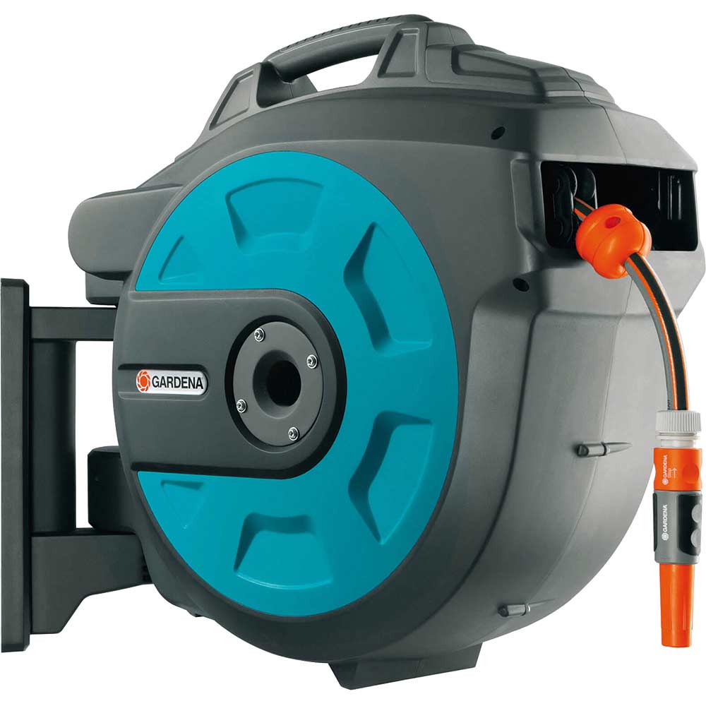 Gardena 25 Metre Wall Mounted Auto Hose Reel with 25 Metre Hose Pipe 12.5mm (1/2")