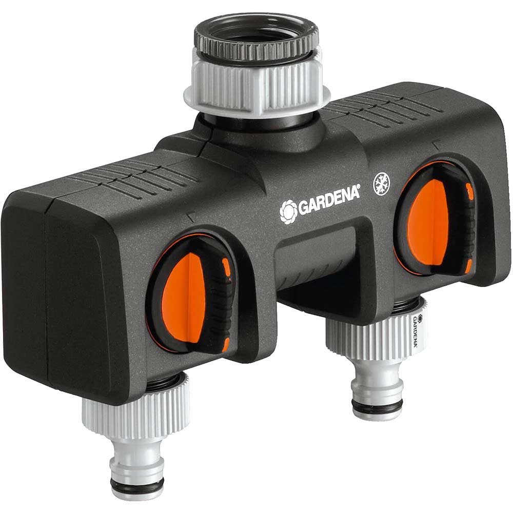 Gardena Twin Threaded Tap Connector for 3/4" & 1/2" Taps