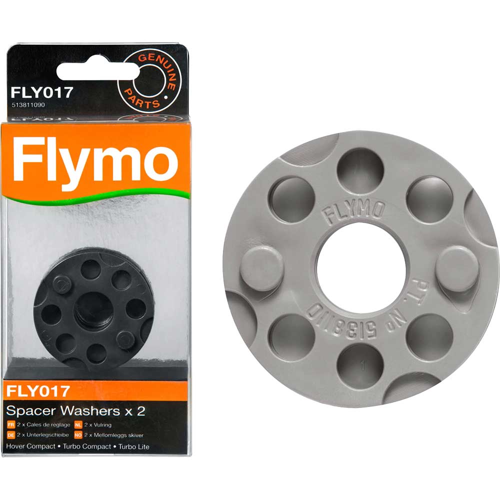 Image of Flymo FLY017 Replacement Spacer Washers for TC, TL, FEG300, FEG330VX, FGM240 & FGM380 Lawnmowers Pack of 2