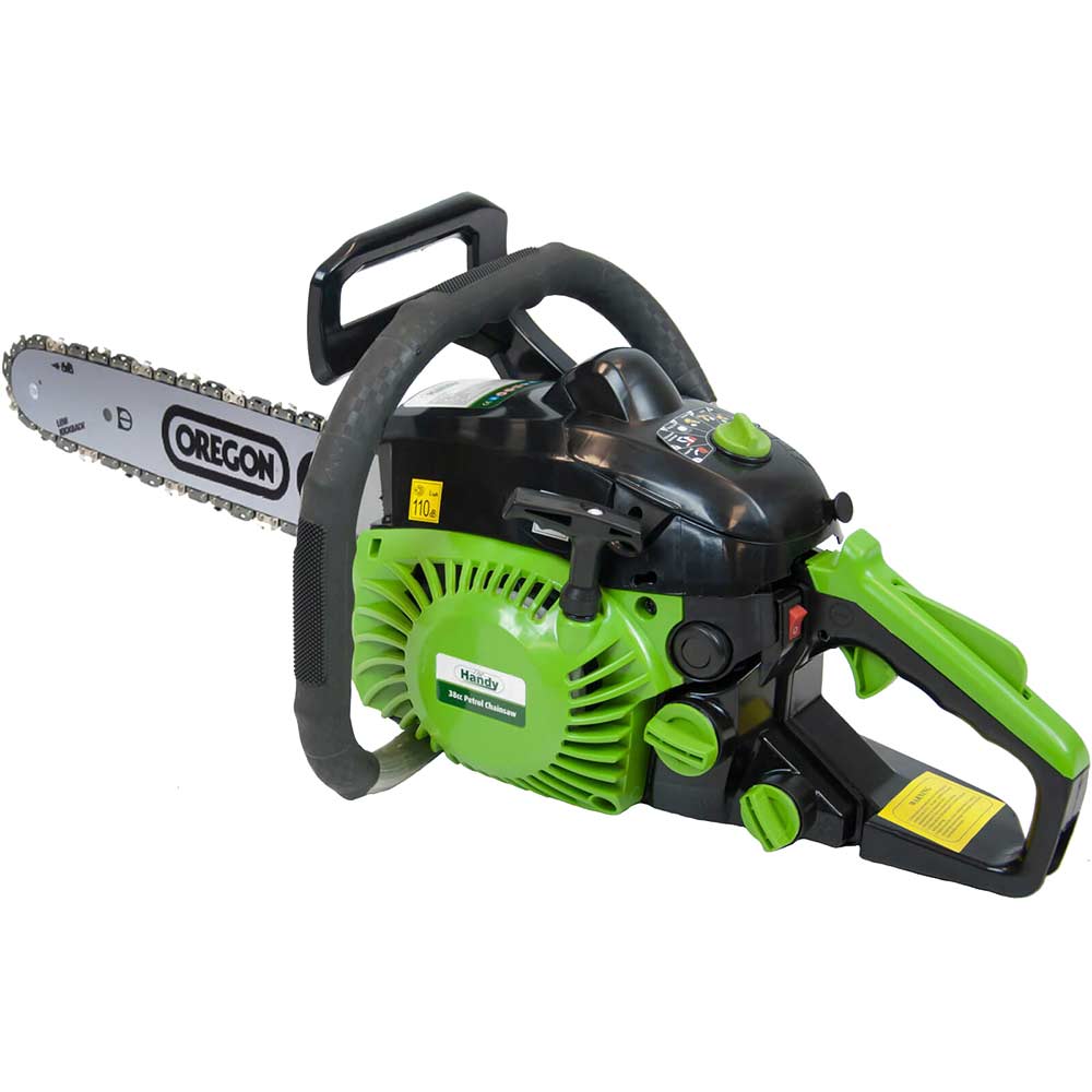 Handy Petrol Chain Saw 400mm / 16&quot Bar Length 38cc 2 Stroke Engine