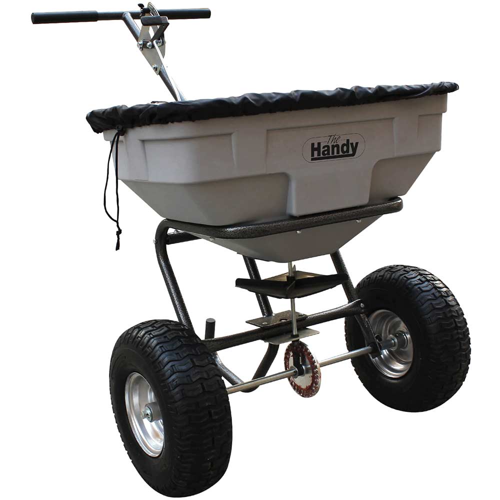 Image of Handy Push Feed, Grass & Salt Broadcast Spreader 3.66 Metre Spread Width 57kg Capacity