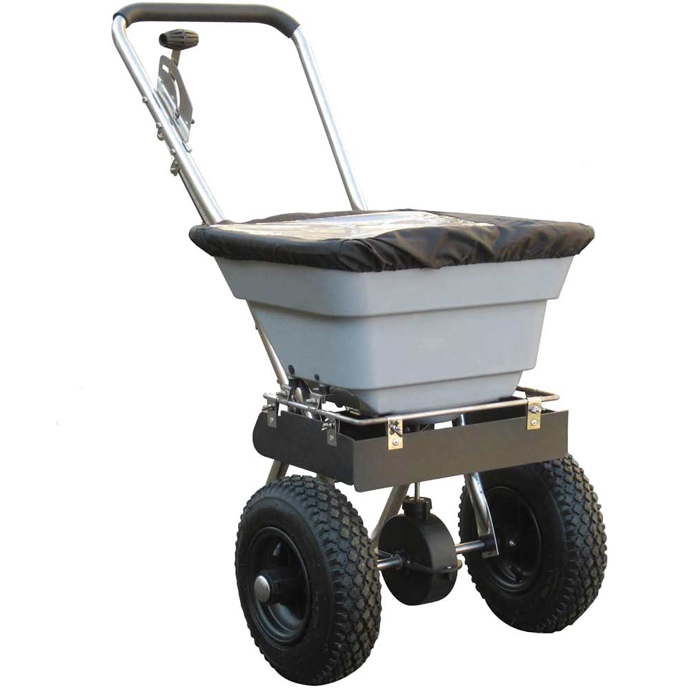 Image of Handy Stainless Steel Push Feed, Grass & Salt Broadcast Spreader 3 Metre Spread Width 36kg Capacity