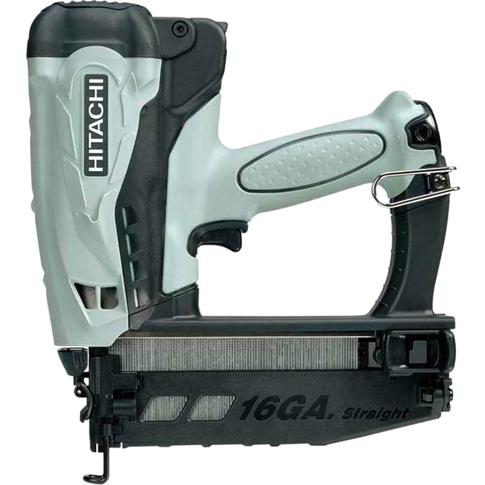 Hitachi Nt65Gs Cordless Gas Finishing Nail Gun 16 Gauge Straight Nails 25 - 65mm + 2 Lithium Ion Ba