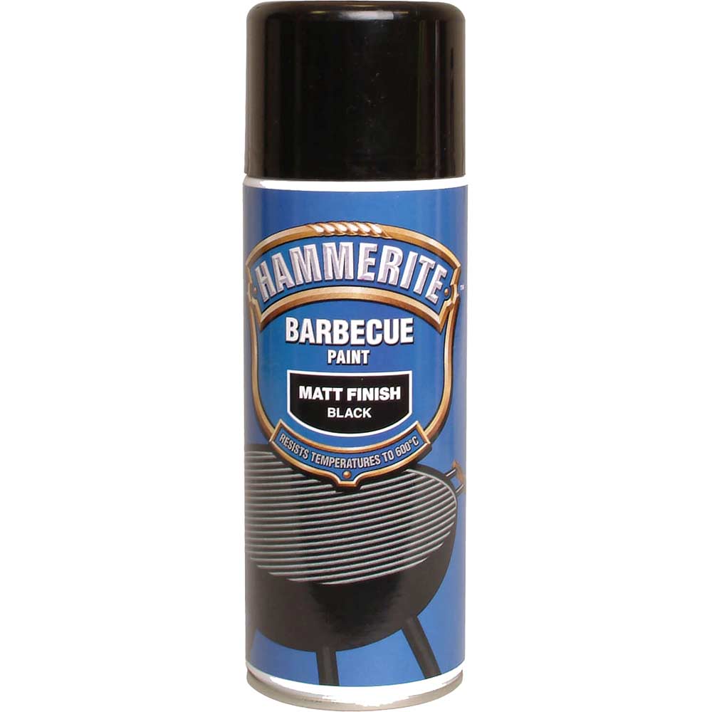 Hammerite BBQ Paint Aerosol 400ml Black Matt