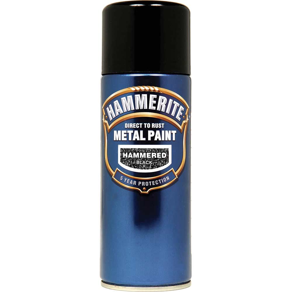 Hammerite Hammered Finish Aerosol Black 400ml