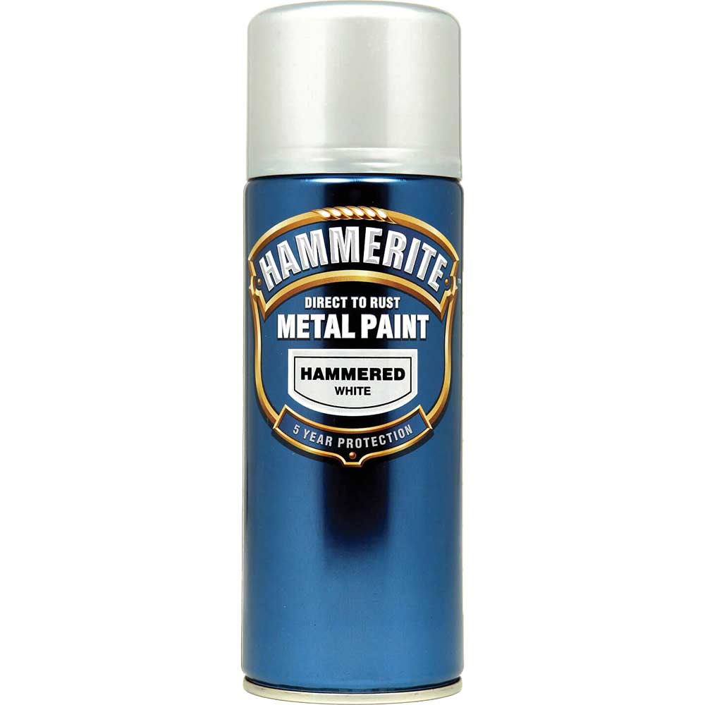 Hammerite Hammered Finish Aerosol White 400ml