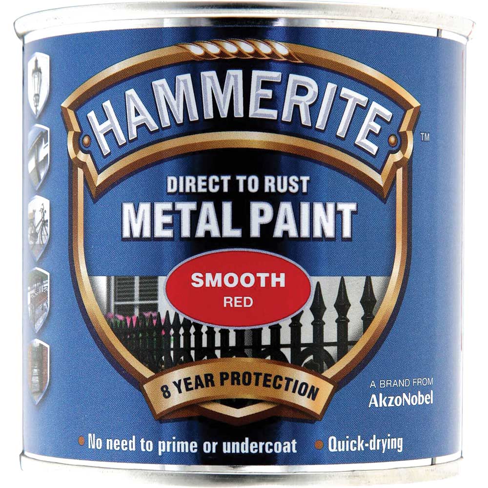 Image of Hammerite Smooth Finish Red 250ml