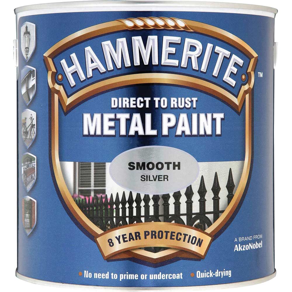 Hammerite Smooth Finish Silver 2.5 Litre