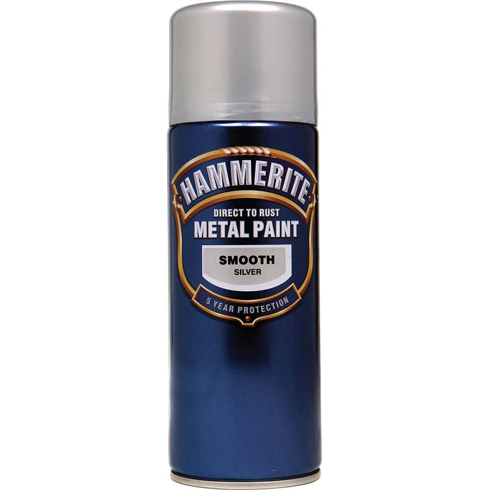 Hammerite Smooth Finish Aerosol Silver 400ml