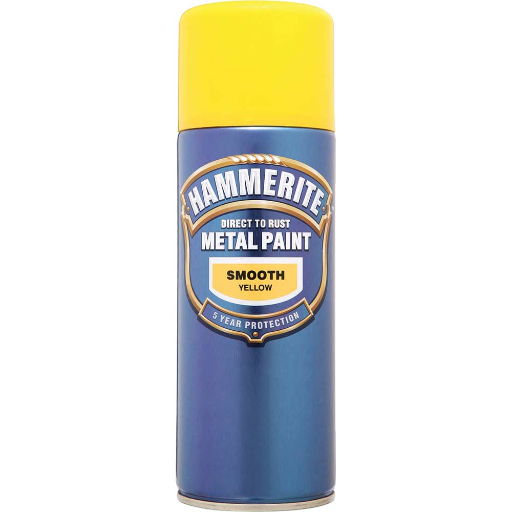 Image of Hammerite Smooth Finish Aerosol Yellow 400ml