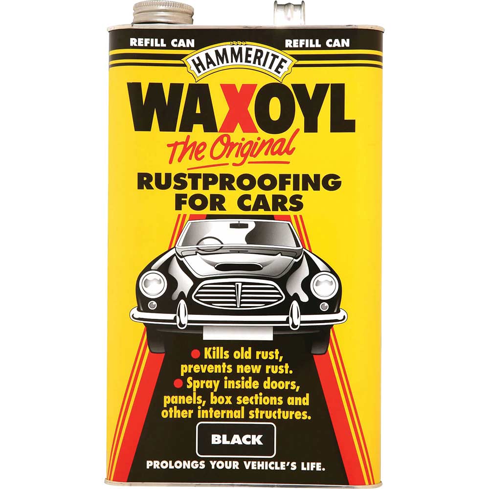 Image of Hammerite Waxoyl Refill Can Black 5 Litre
