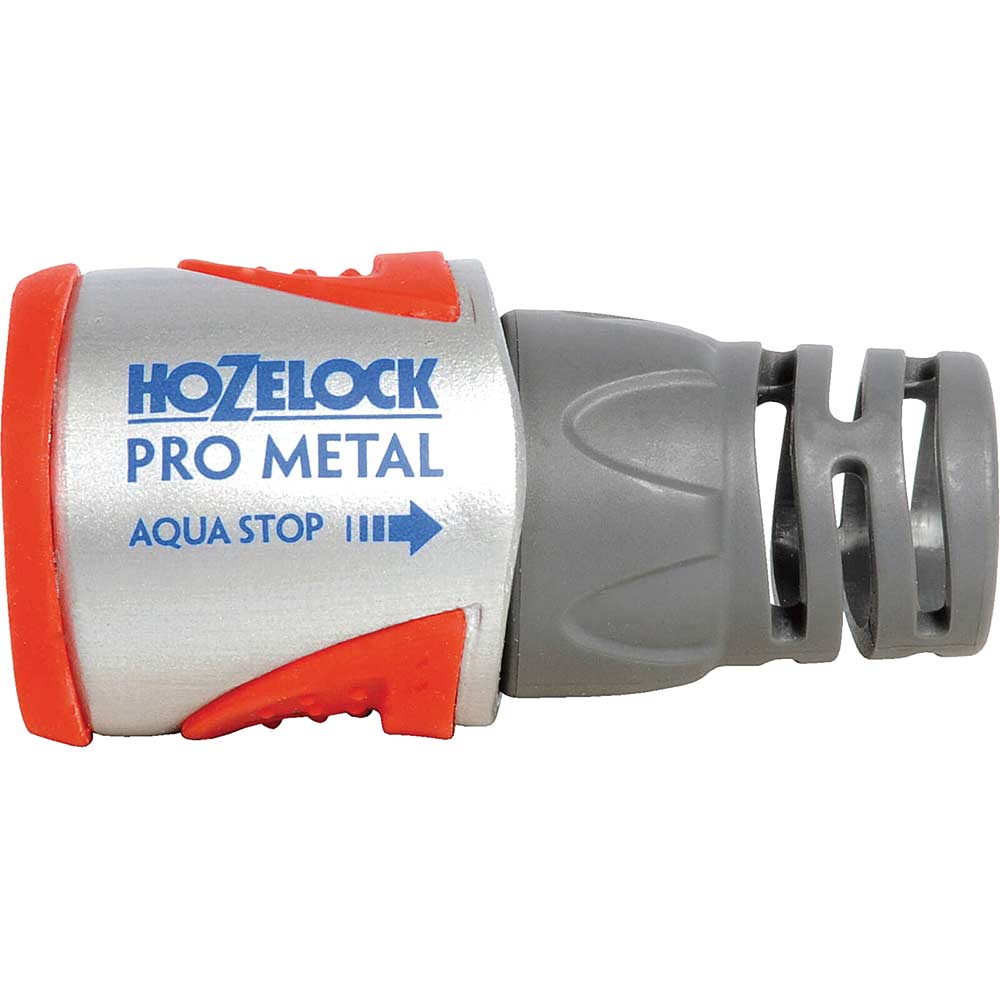 Hozelock Pro Metal Aquastop Hose End Connector for 12.5mm (12.5") Hose Pipes