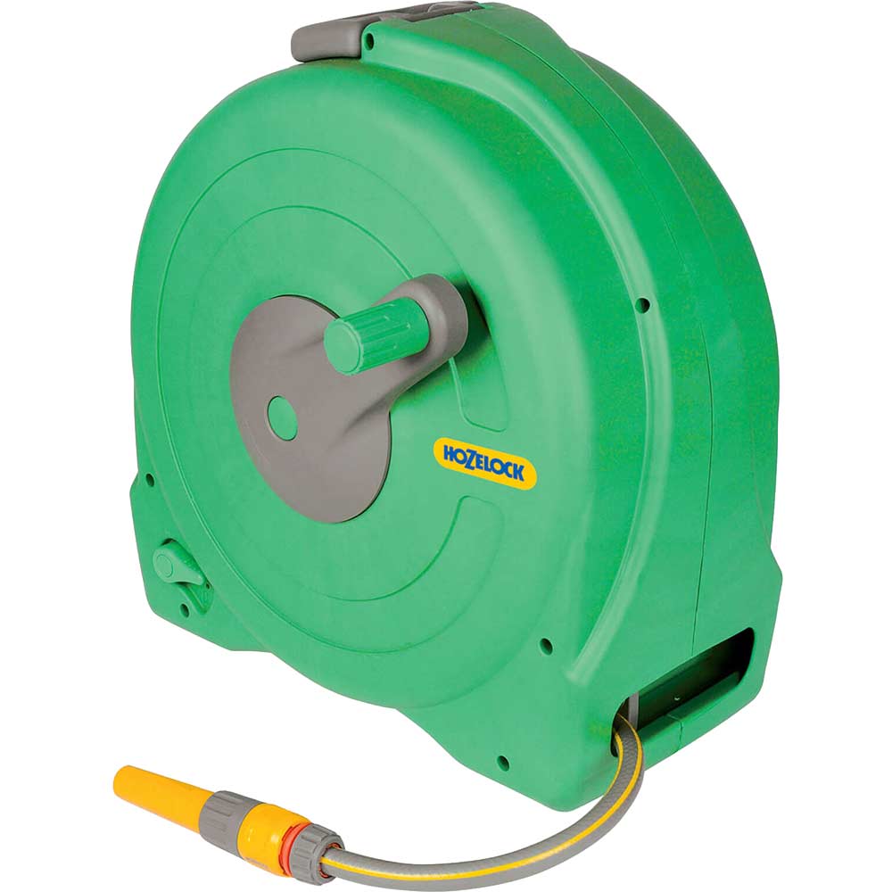 Image of Hozelock 40 Metre Floor Standing Fast Hose Reel with 40 Metre Hose Pipe 12.5mm (1/2&quot;) & Connectors