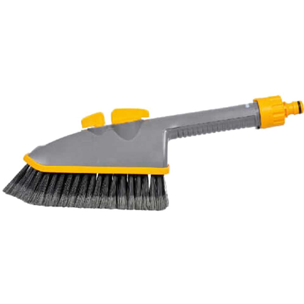 Image of Hozelock Short Car Wash Brush Plus with Jet Spray for Hose Pipes