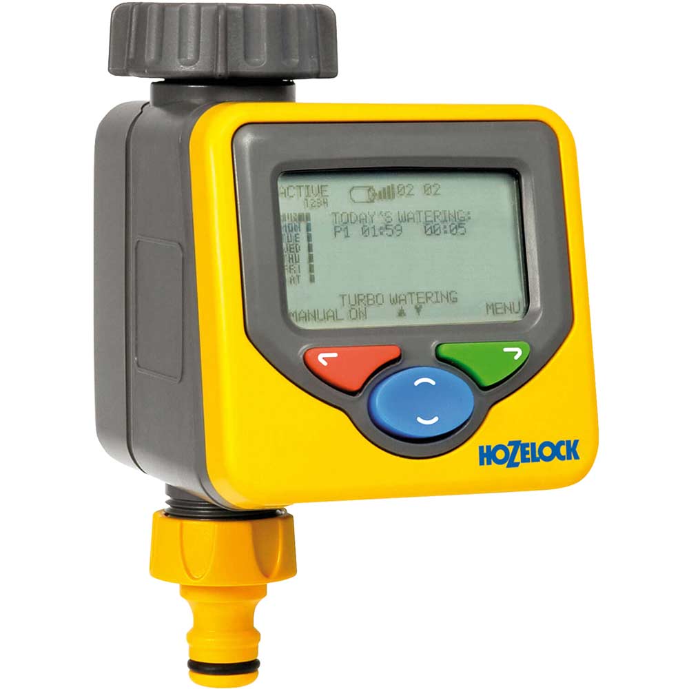 Image of Hozelock Electronic Digital LCD Garden Water Timer Pro with Rain Sensor