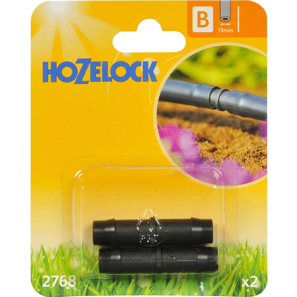 Image of Hozelock Straight Connector Pack of 2 for 13mm Auto Watering System