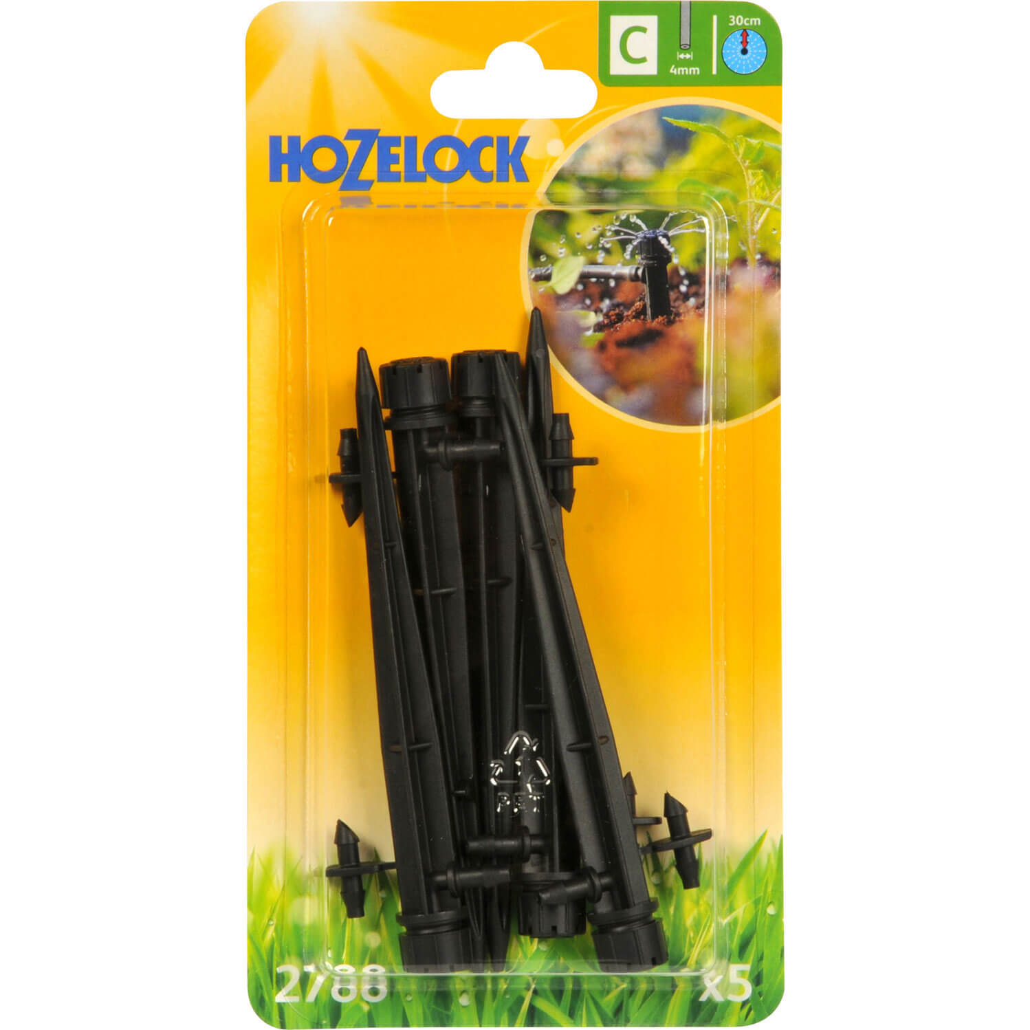 Hozelock End of Line Adjustable Mini Garden Water Sprinkler on Stake Contains 5
