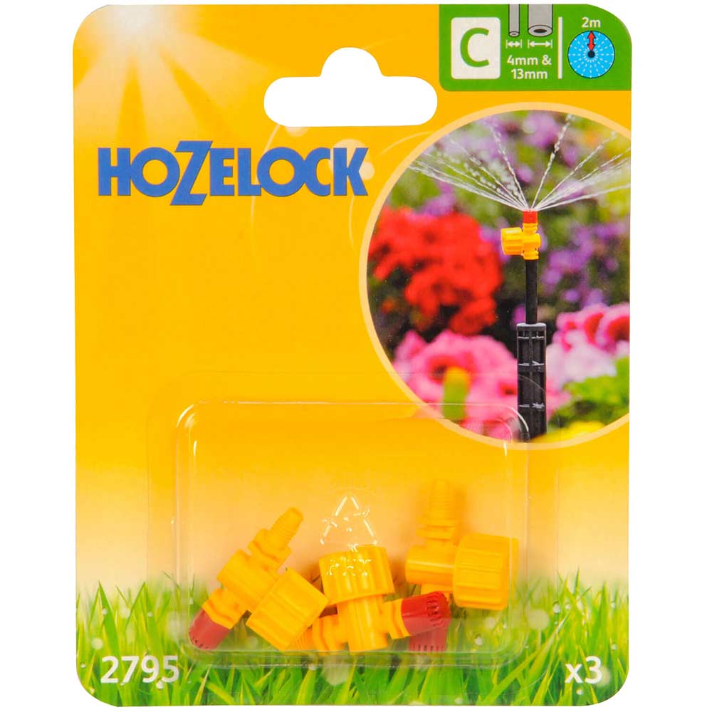 Image of Hozelock 360° Adjustable Microjet Pack of 3 for 4mm Auto Watering System