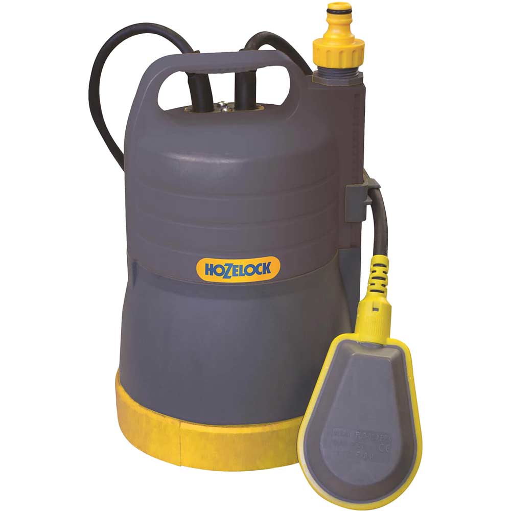 Image of Hozelock Submersible Dirty Water & Water Butt Pump without Float Switch 11 Metre Lift 2200 Litres Hour Max Flow 300w 240v
