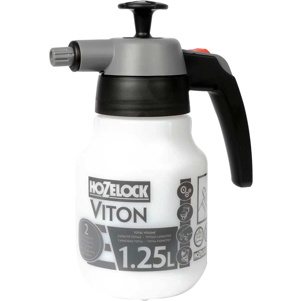 Image of Hozelock Viton Chemical Liquid Pressure Sprayer 1.25 Litre