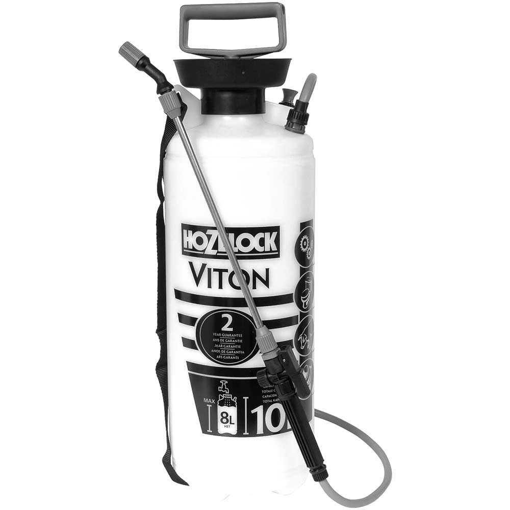 Hozelock Viton Chemical Liquid Pressure Sprayer 10 Litres Holds 8 Litres