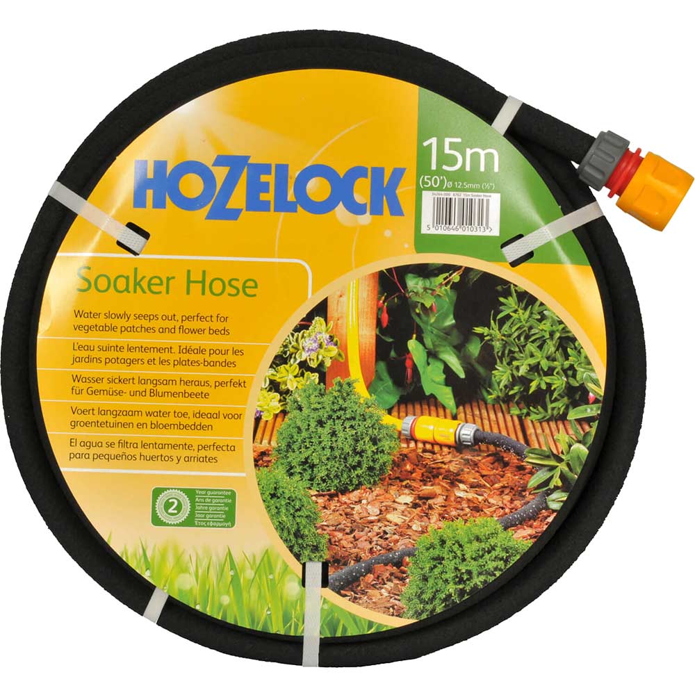 Image of Hozelock 15 Metre Porous Soaker Hose Pipe 12.5mm (1/2&quot;) with Connectors