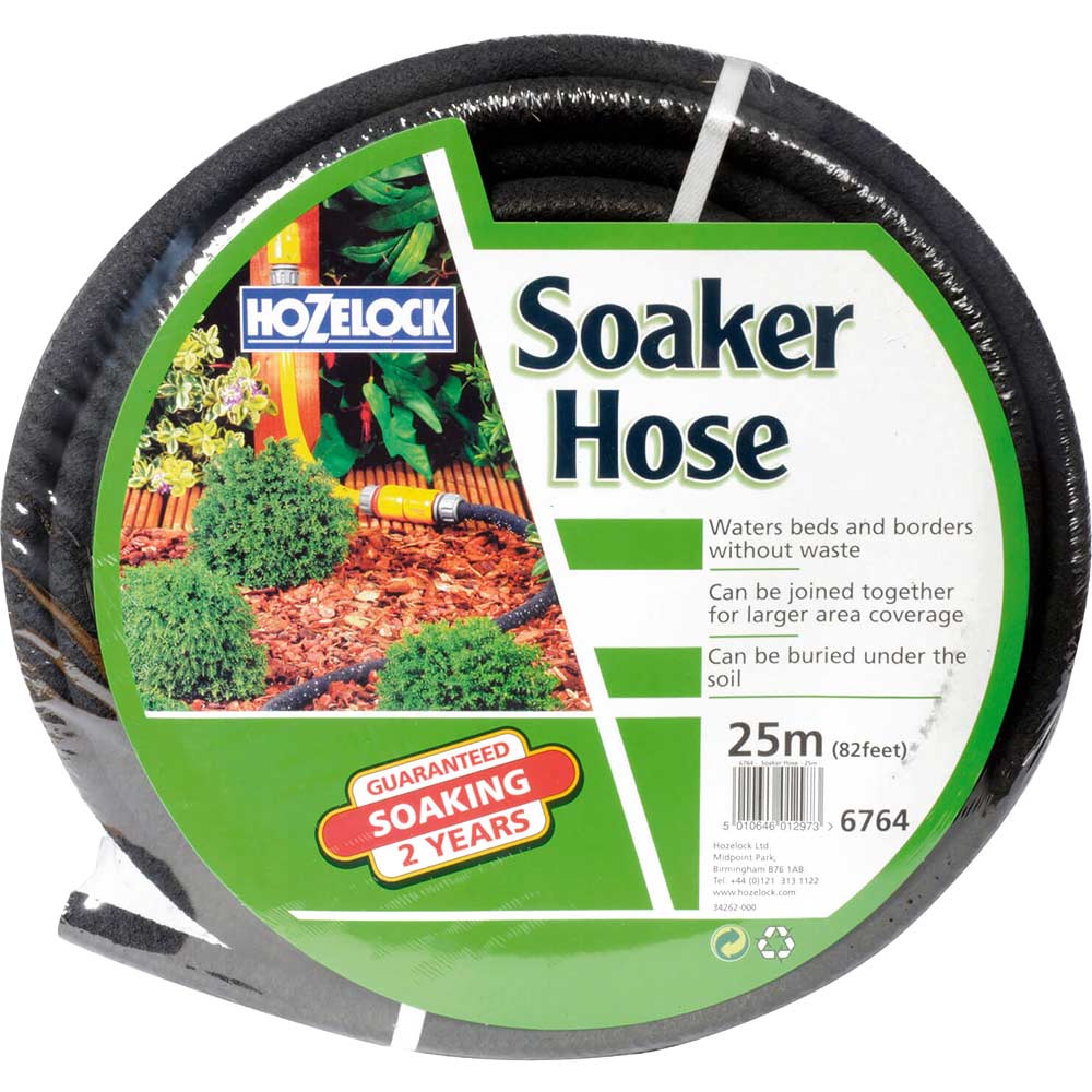 Hozelock 25 Metre Standard Soaker Hose Pipe 12.5mm (1/2") + Connectors