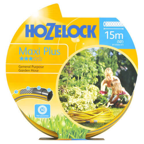 Hozelock 15 Metre Maxi Plus Hose Pipe 12.5mm (1/2")